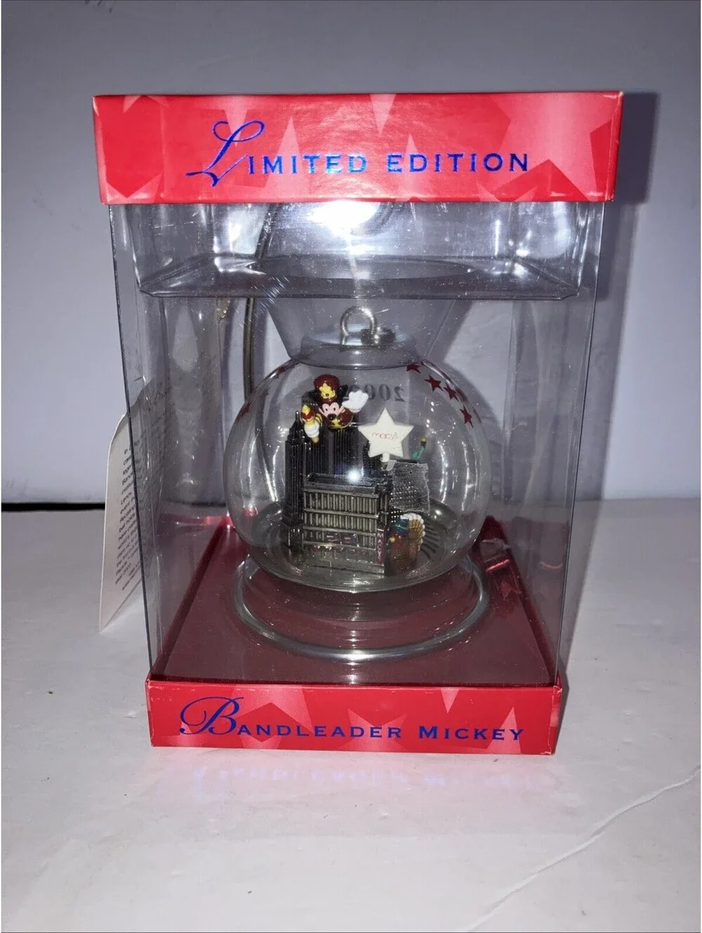 VTG 2000 Lenox Disney Bandleader Mickey Silverplated Macy’s NYC Ornament NEW
